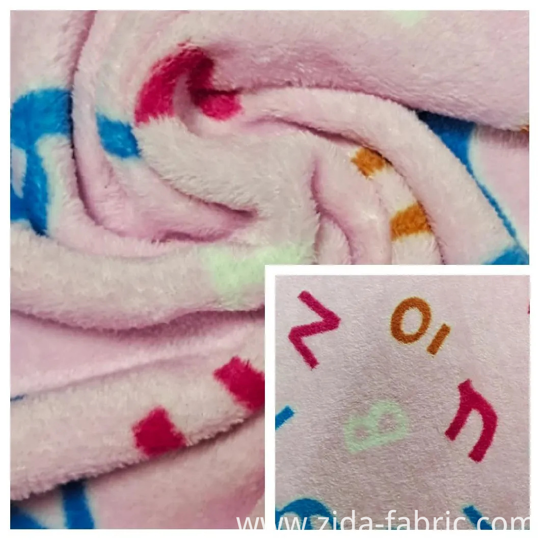 100% Polyester Double Side Flannel Printed Fabric